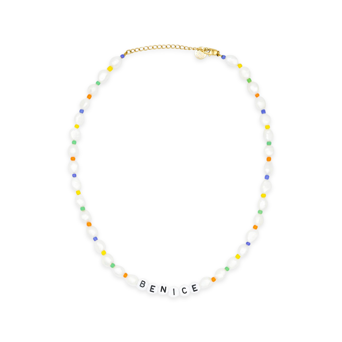 Sporty & Rich Be Nice Pearl/Bead Necklace Multi SUBTYPE